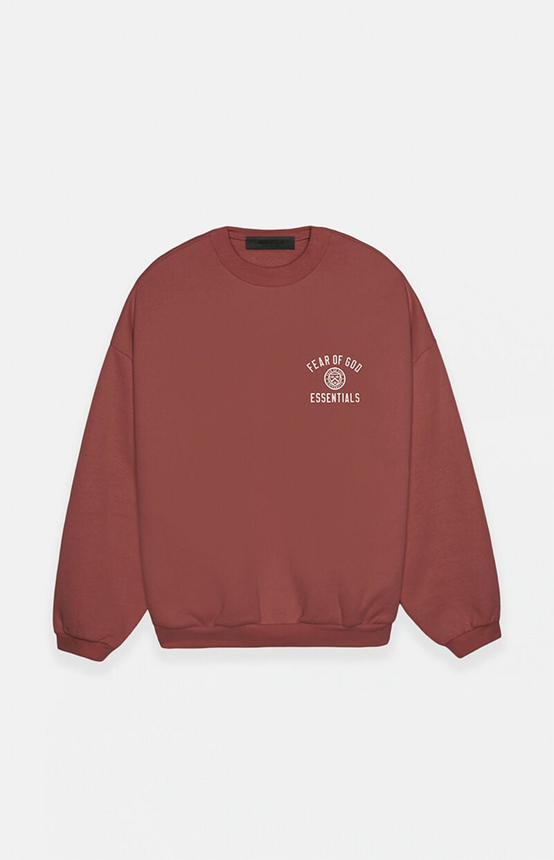 Essentials Crimson Fleece Crew Neck Sweatshirt