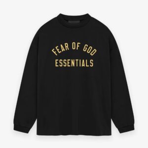 Fear Of God Essentials Yellow Logo Hoodie