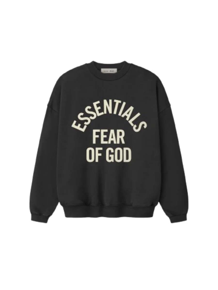 Essentials fear OF God Black Sweatshirt Essentials fear OF God Black Sweatshirt